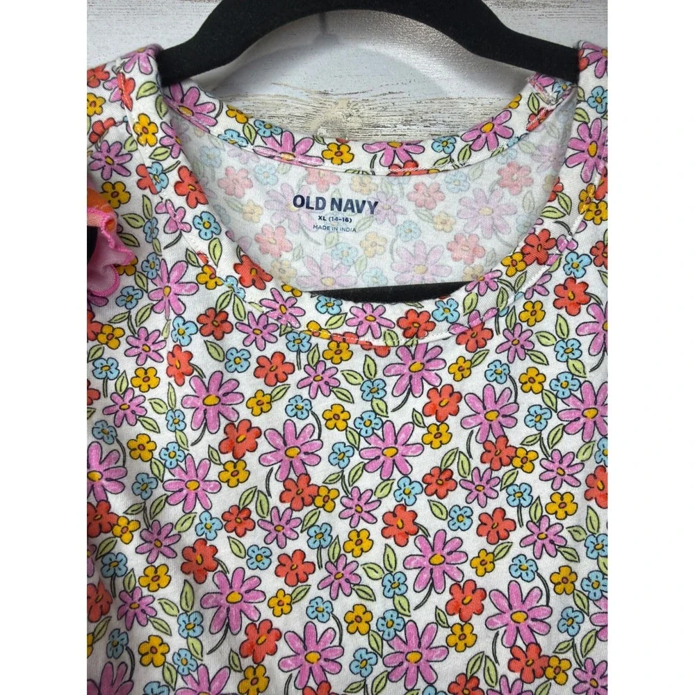 Old Navy Dress Bundle Girls XL 14/16 Pink White Floral Cottagecore EUC
